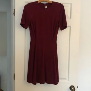 STELLA MCCARTNEY Burgundy Knee Length Dress Size Small